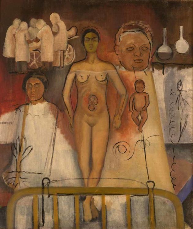 1931 FRIDA Y LA CESÁREA, 1931 (INCONCLUSO) - Óleo tela 73 x 62 cm