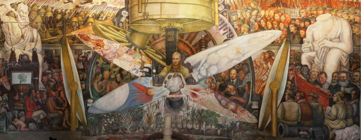 Mural El hombre controlador del universo de Diego Rivera