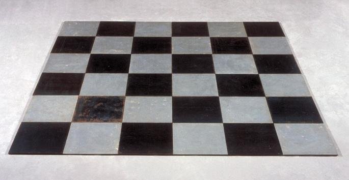Acero y magnesio liso Carl Andre 1969 Tate