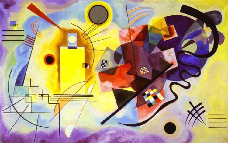Amarillo, rojo y azul Kandinsky