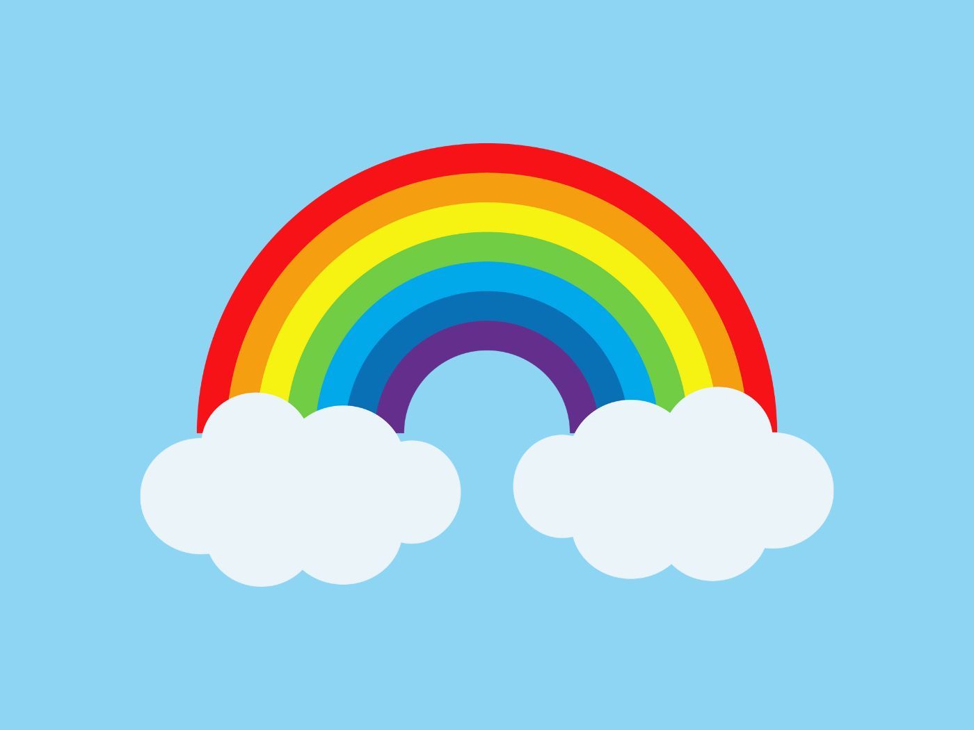 El arcoíris de colores