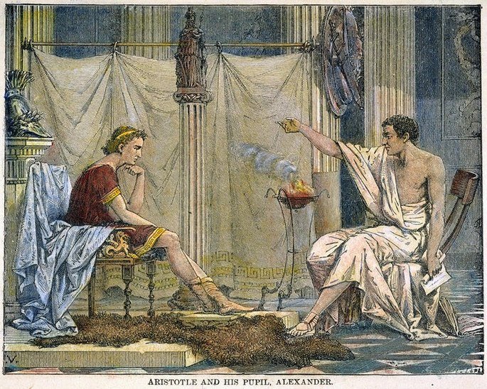 Aristóteles y Alejandro Magno