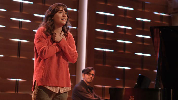 Fotograma de la película CODA donde Ruby está en una audición musical