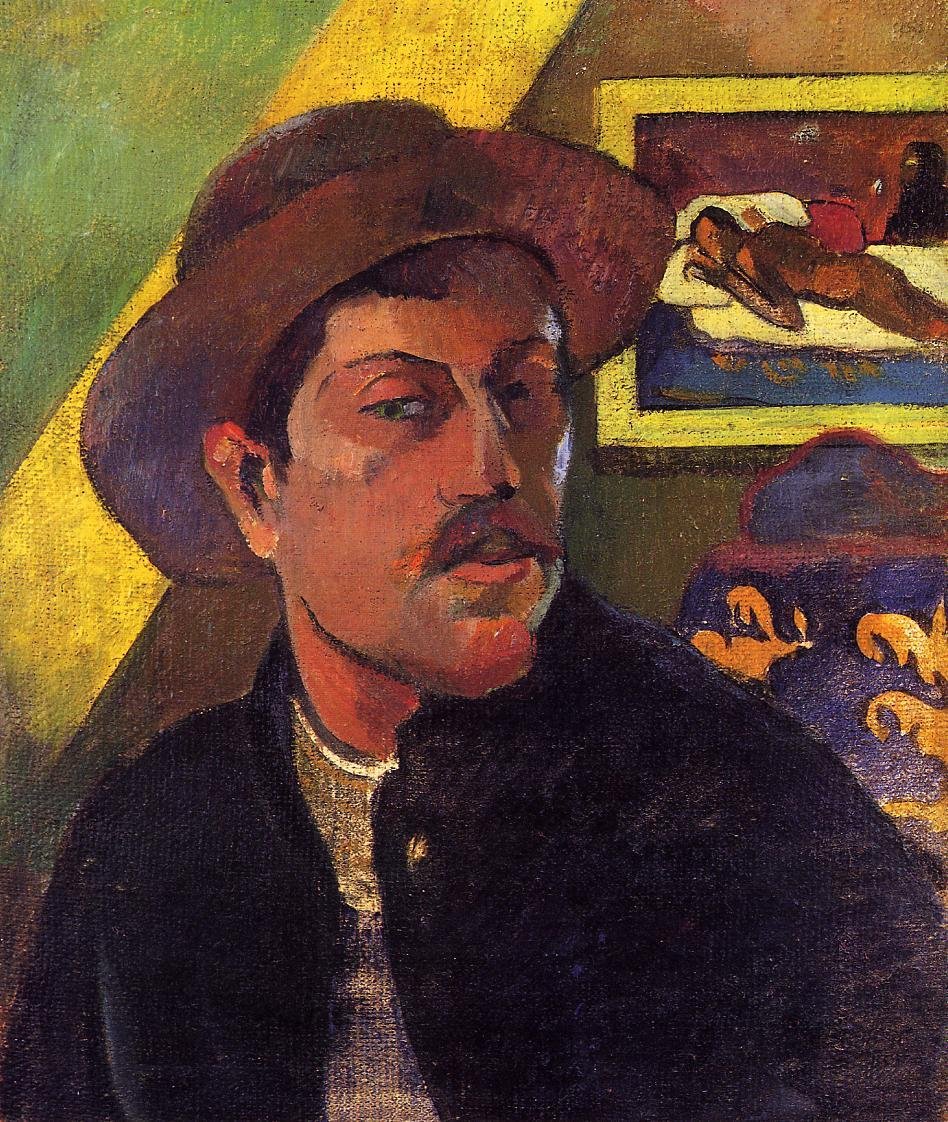 Autorretrato en sombrero - Paul Gauguin