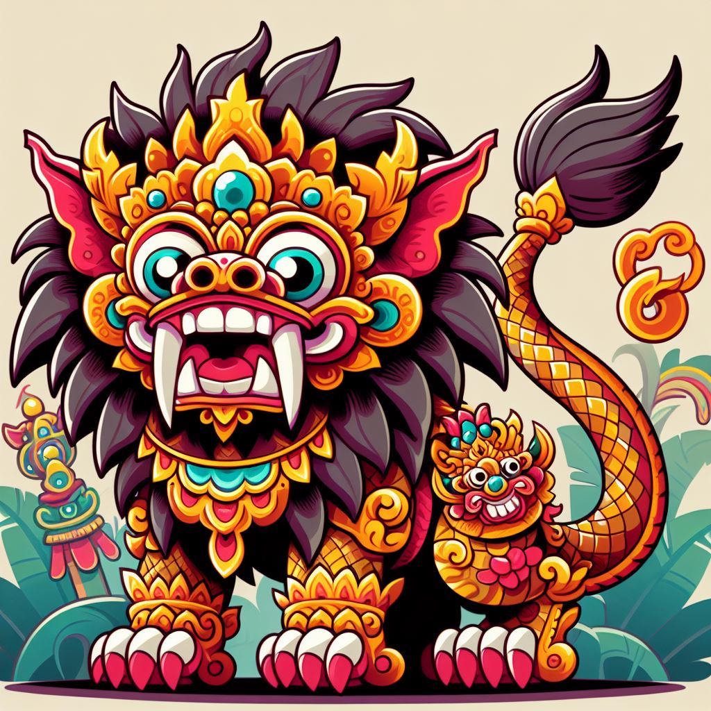 Barong ket, generada por IA