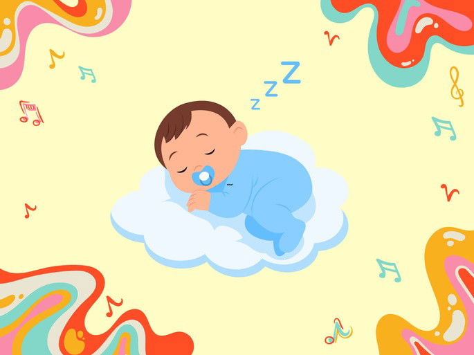Bebé durmiendo en una nube canciones infantiles