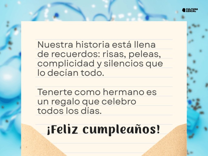 Carta para mi hermano en su cumpleaños 2