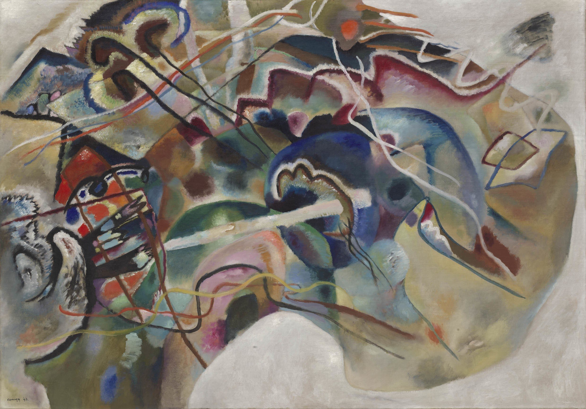 Cuadro con borde blanco (1913) Wassily Kandinsky
