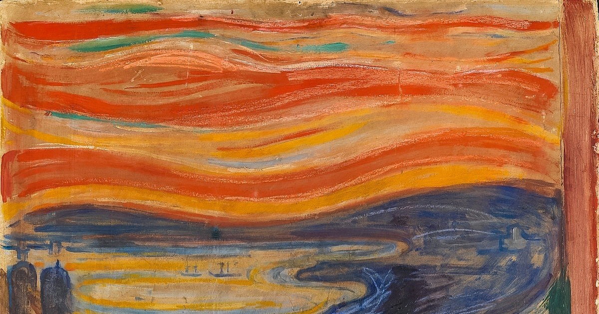 Edvard Munch Pintando El Grito