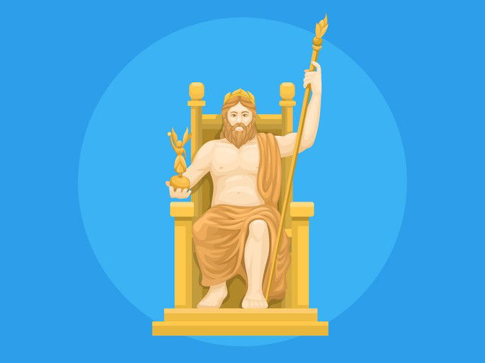 Zeus en su trono