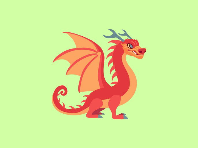 Dragón rojo chino