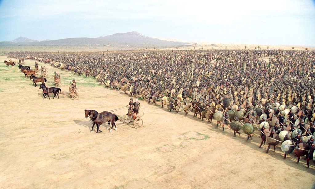 Escena película Troya batalla