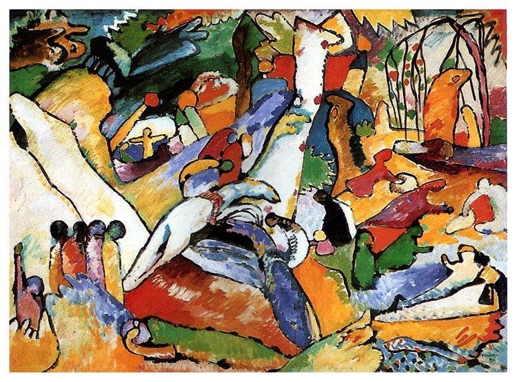 Estudio para la composición II (1910) - Wassily Kandinsky