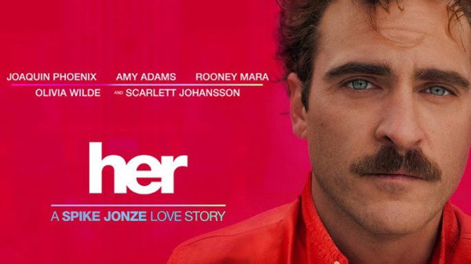 Póster de la película Her en el que aparece Joaquin Phoenix