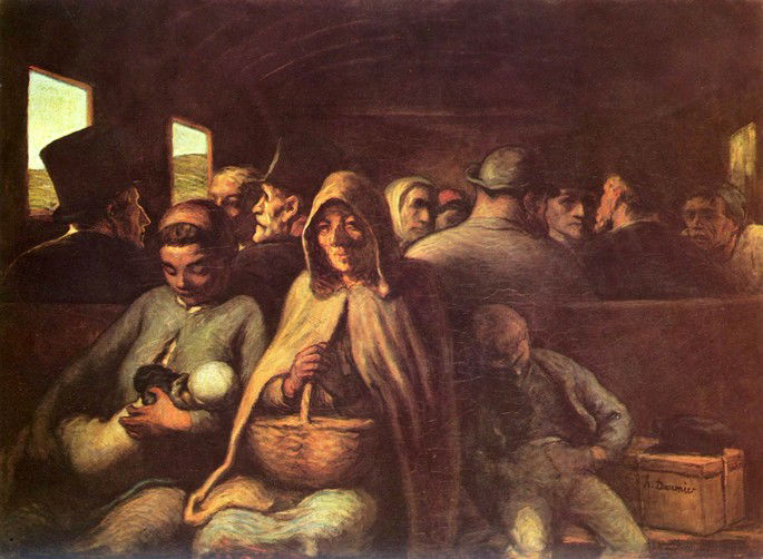 Carruaje de tercera clase de Honoré Daumier