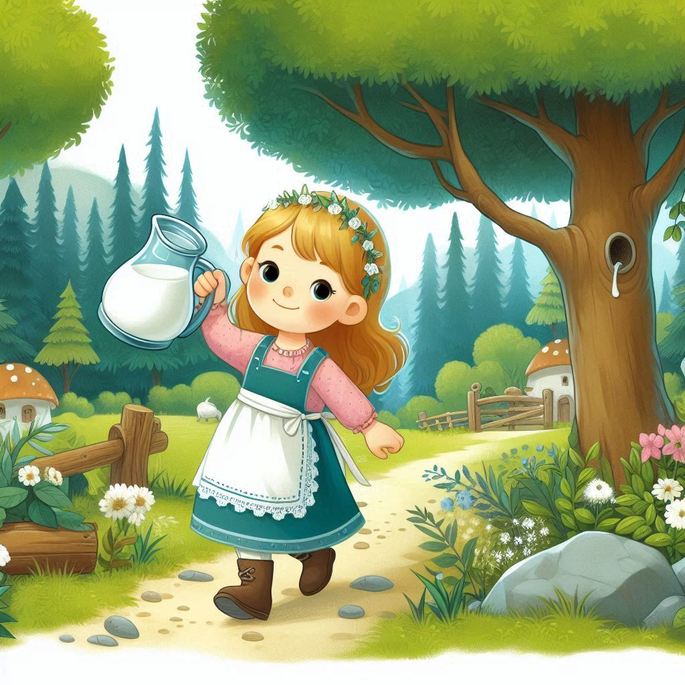 La lechera y el cántaro de leche