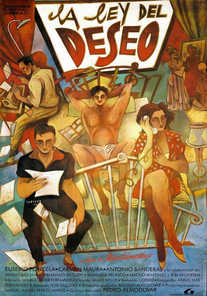 Cartel de La ley del deseo.