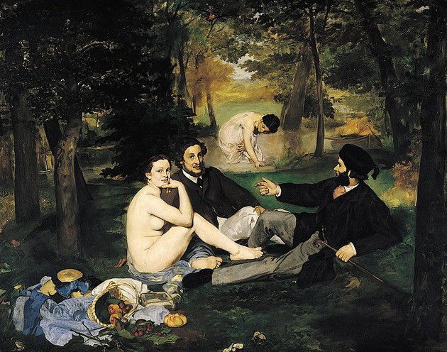 Manet almuerzo sobre la hierba