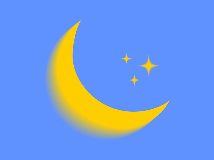 Luna y estrellas