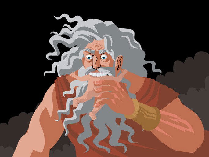 Cronos comiendo un hijo