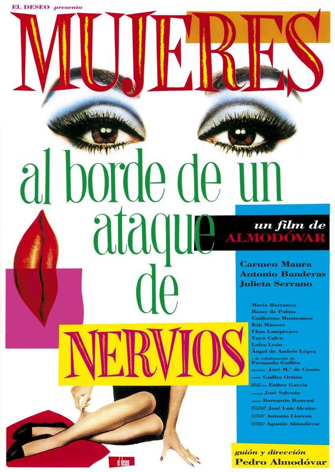 Cartel de la película Mujeres al borde de un ataque de nervios.