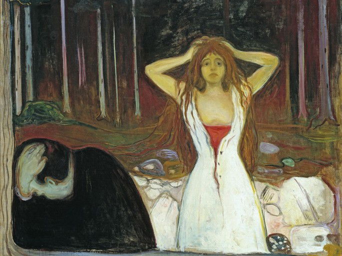 Edvard Munch: Cenizas, 1894, óleo sobre lienzo,