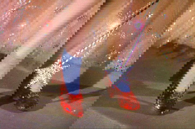 Zapatos de Dorothy en el Mago de Oz.