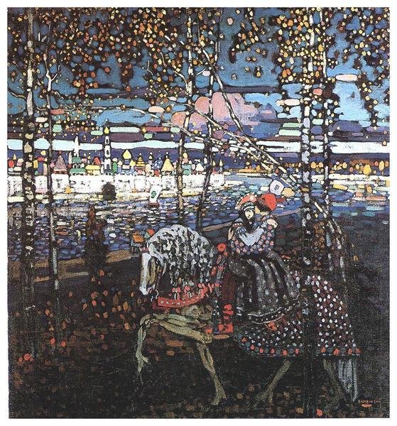 Pareja a caballo (1906) de Wassily Kandinsky
