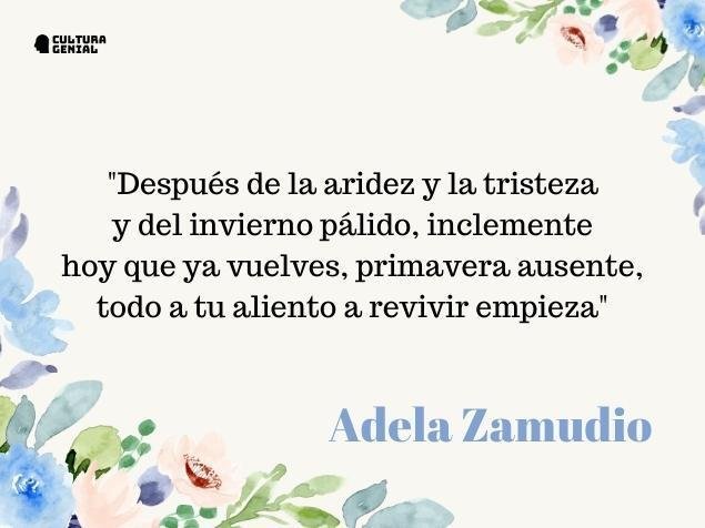 Poema primavera Adela Zamudio