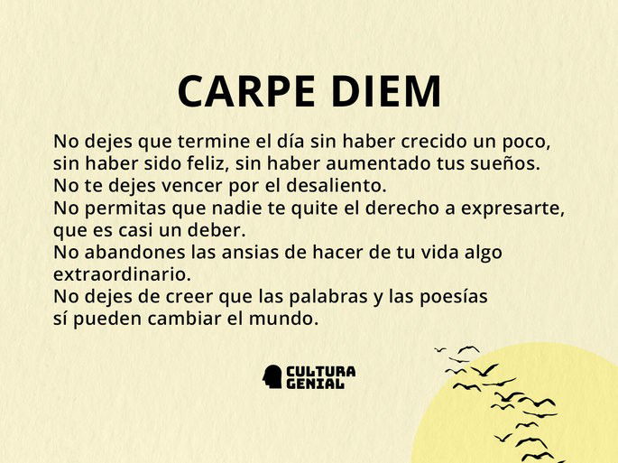 Poema Carpe Diem