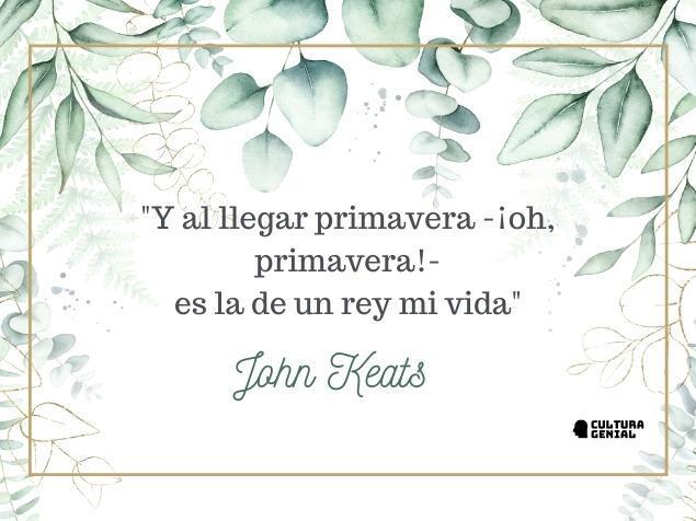 Poema primavera John Keats