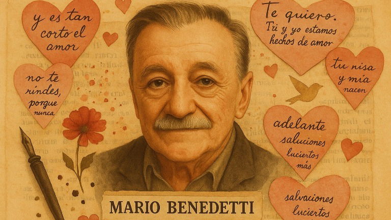9 poemas de amor de Mario Benedetti (analizados)