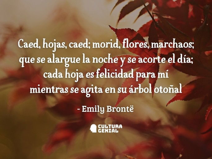 Caed hojas Emily Bronte