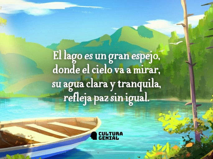 El lago es un gran espejo
