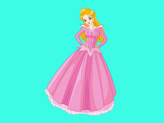 Princesa con vestido rosa