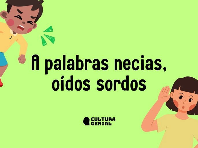 A palabras necias