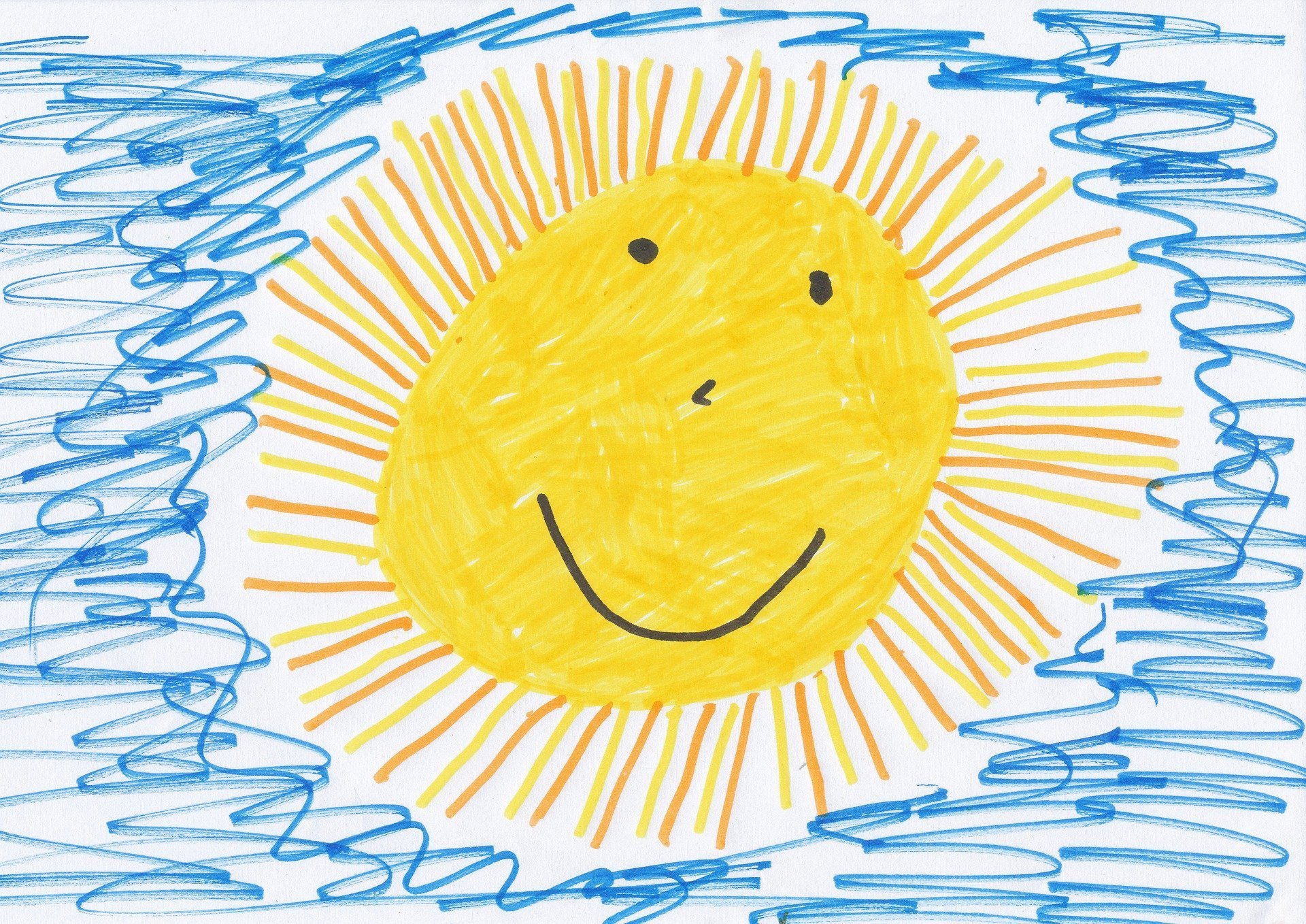 Dibujo infantil de un sol