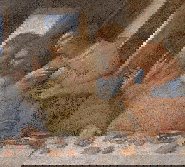 Detalle de La última cena.