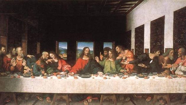 Resultado de imagen de ultima cena de jesus da vinci