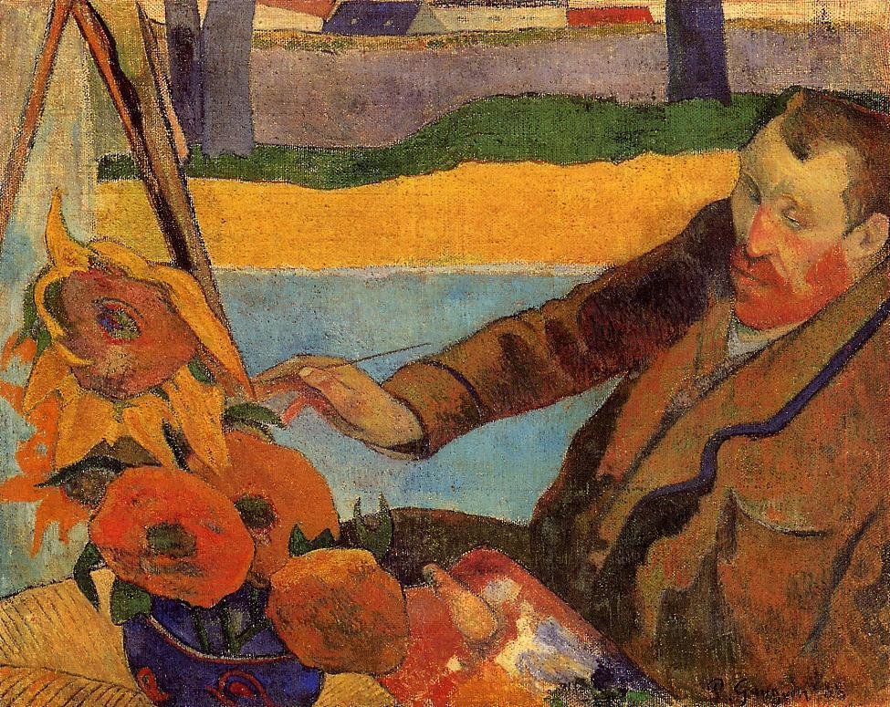 Van Gogh pintando girasoles - Paul Gauguin
