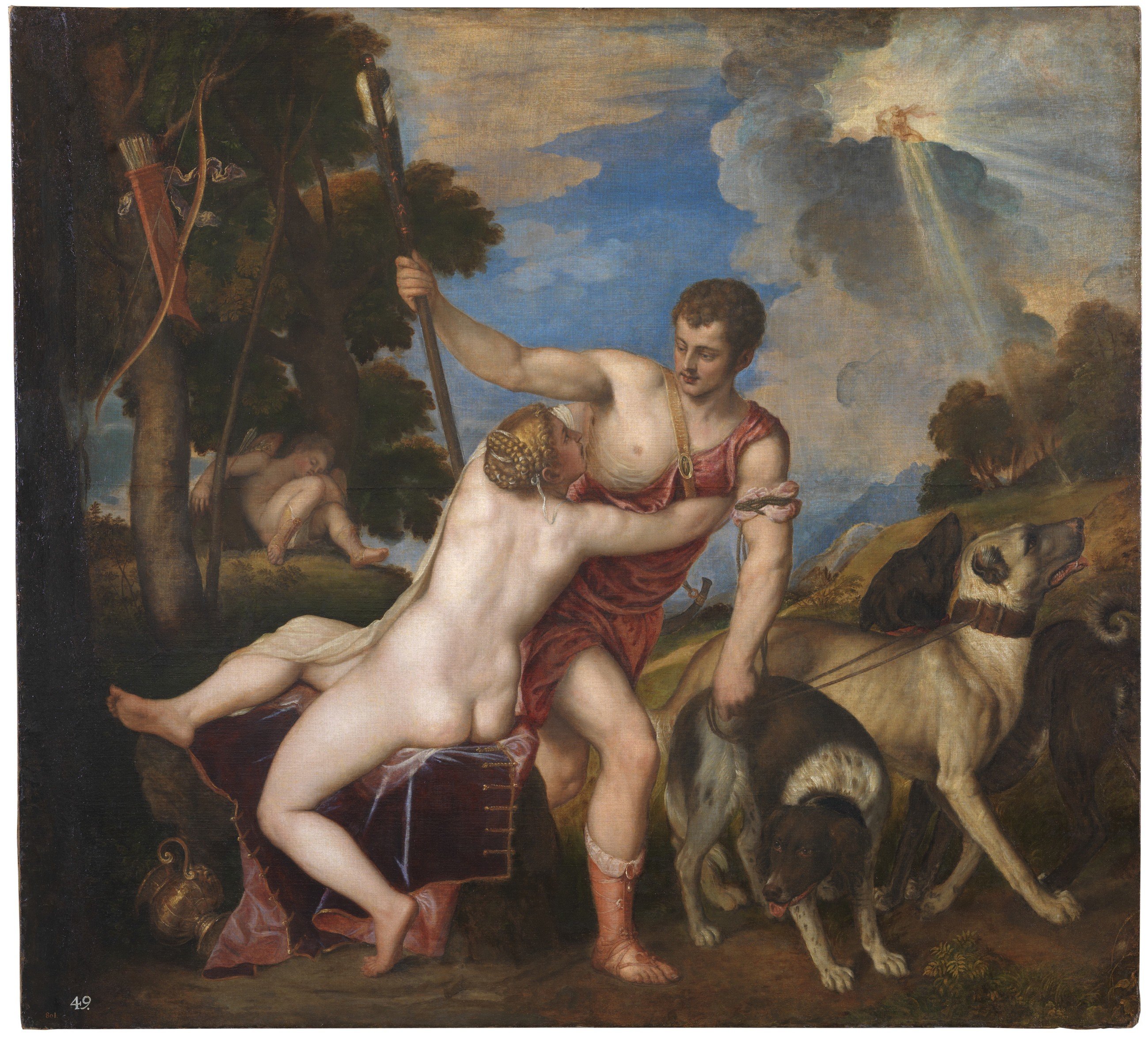 Venus y Adonis Tiziano