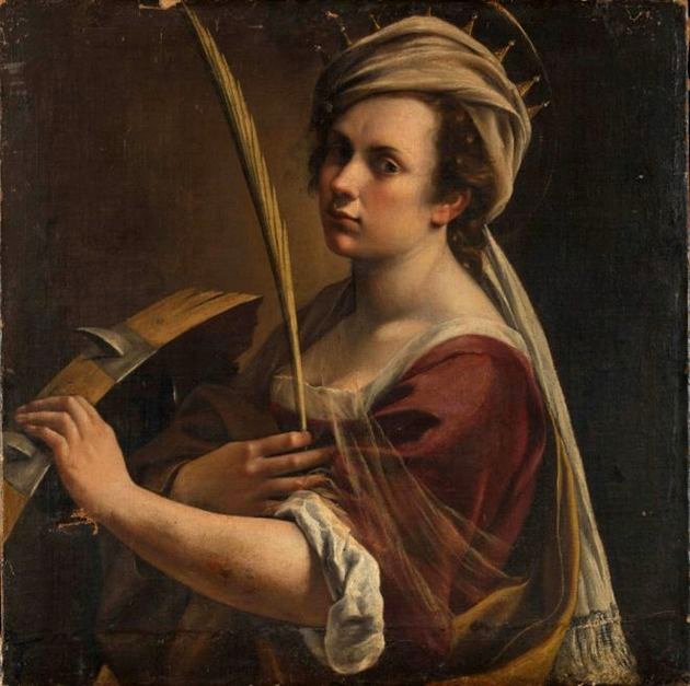 Self Portrait as Saint Catherine of Alexandria de Artemisia Gentileschi.