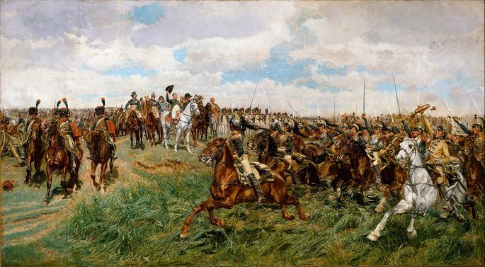 tela a batalha de Ernest Meissonier