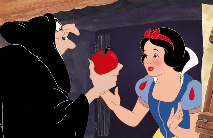 branca de neve maçã