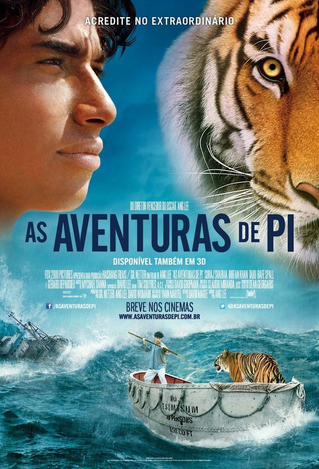 Cartaz do filme As aventuras de Pi.