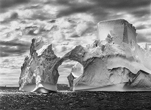 imagem de uma geleira na exposição Gênesis, de Sebastião Salgado