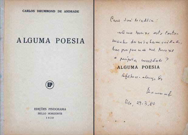 Capa do livro Alguma Poesia (1930)