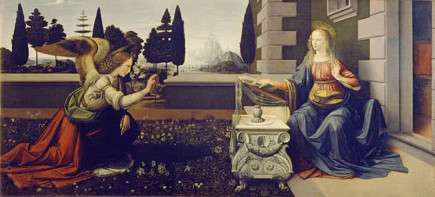 A Anunciação - 0,98 m × 2,17 m - Uffizi