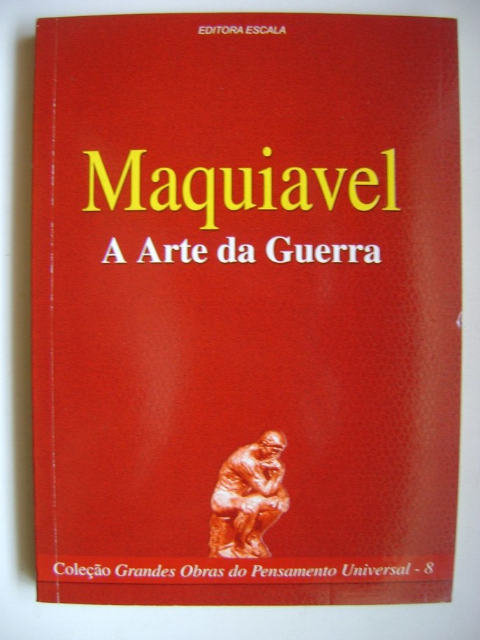 Capa do livro A Arte da Guerra, de Maquiavel.