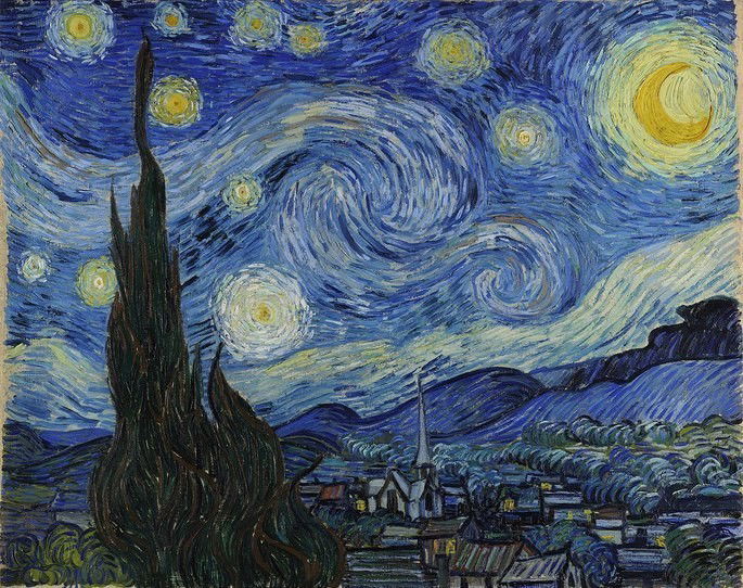 quadro noite estrelada, de van gogh